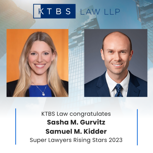 KTBS Law Attorneys Named Super Lawyers Rising Stars 2023 - KTBS Law LLP